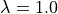 \lambda=1.0