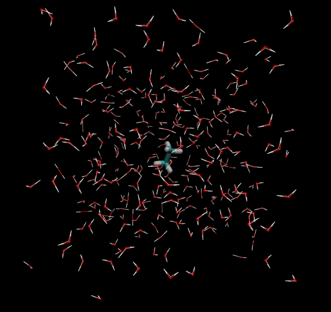 Ethane in a water box
